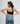 Ribbed Draped Drawstring Cropped Top - Black - TheBTclub