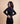 Ribbed Calf Length Full Sleeves Dress - Black - TheBTclub