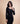 Ribbed Calf Length Full Sleeves Dress - Black - TheBTclub
