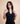 Ribbed HalterNeck V-Neck Dress - Black - TheBTclub
