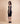 Ribbed Narrow Shoulder Drawstring Dress - Black - TheBTclub