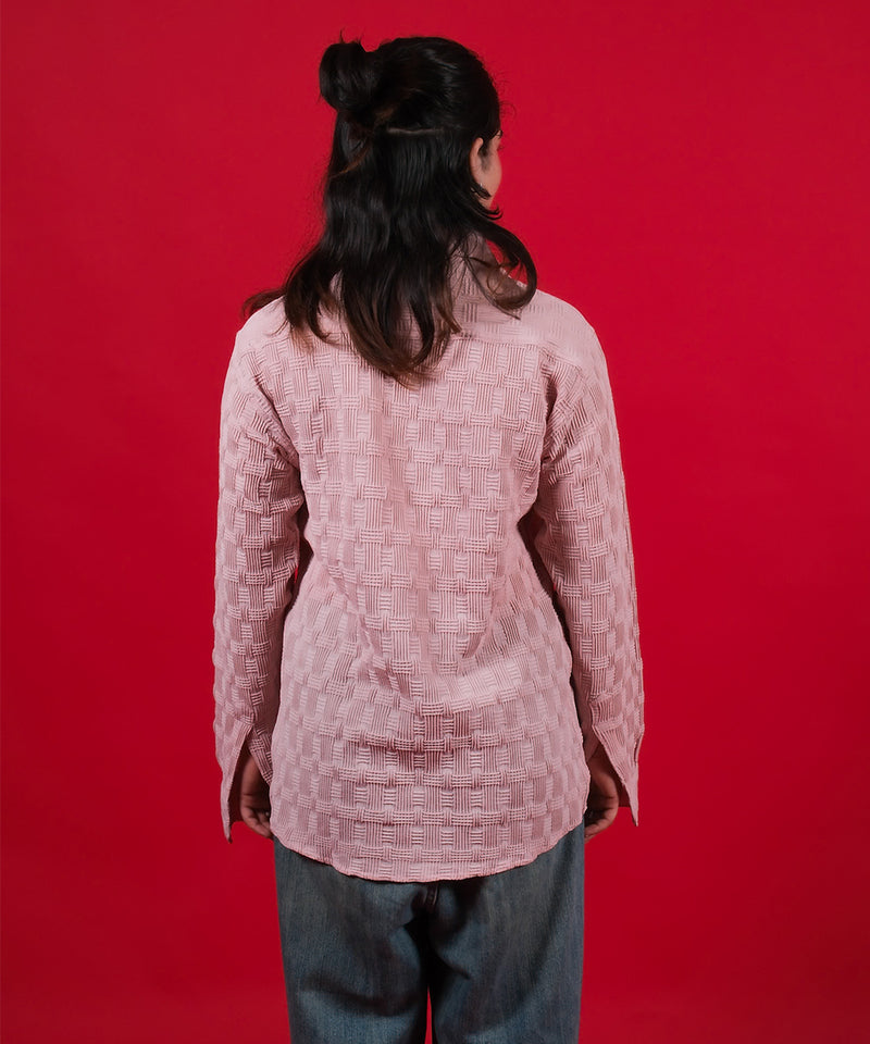 Popcorn Textured - Baby Pink - Regular Fit Shirt