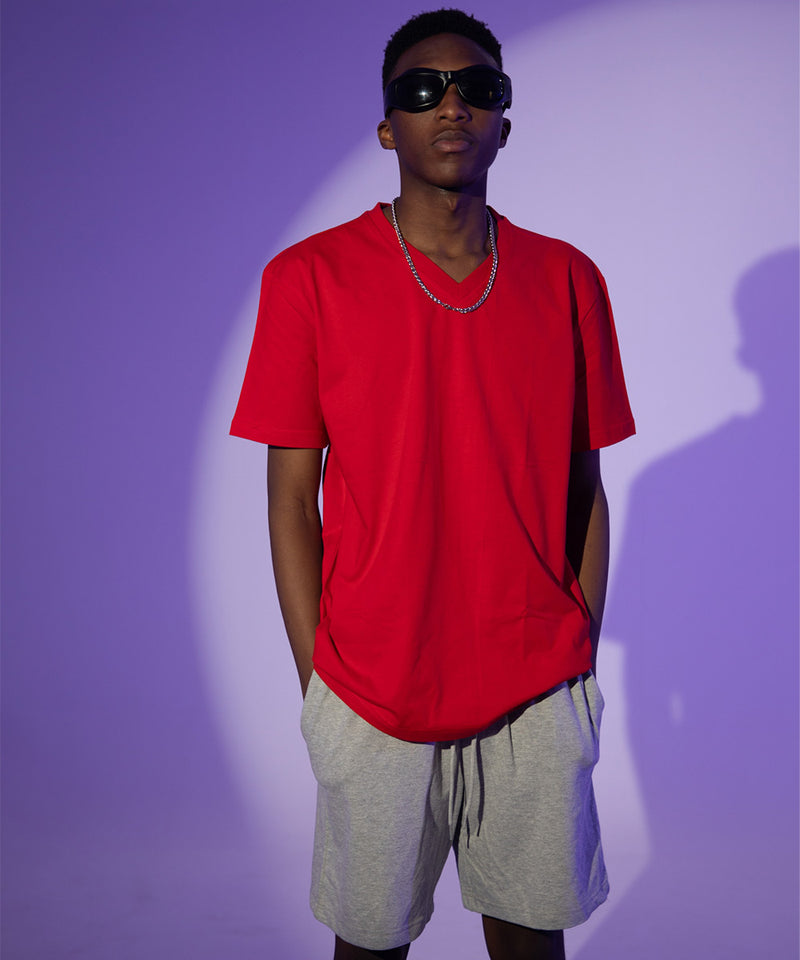 Red - V-Neck T-shirt