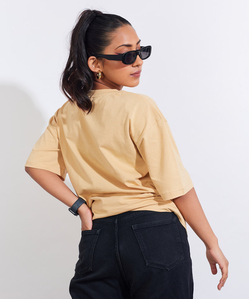 Good Vibes Light Brown - Oversized T-shirt