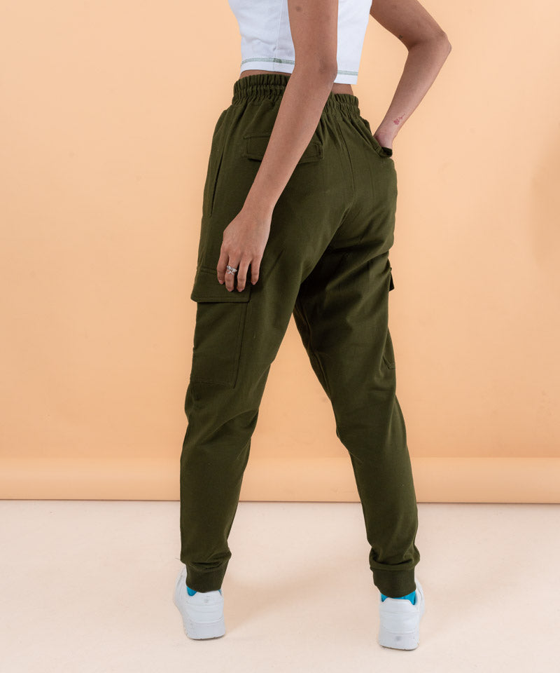 Cargo Joggers - Olive green