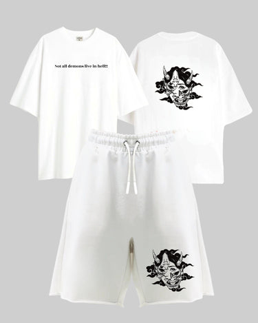 Hell Unisex Co-ord Set - Oversized T-Shirt & Shorts