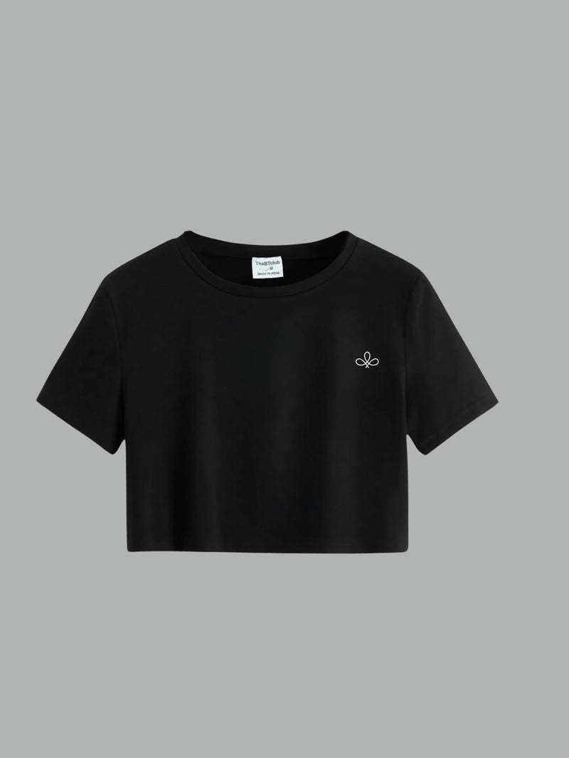 All Black Basic - Crop Co-ord Set