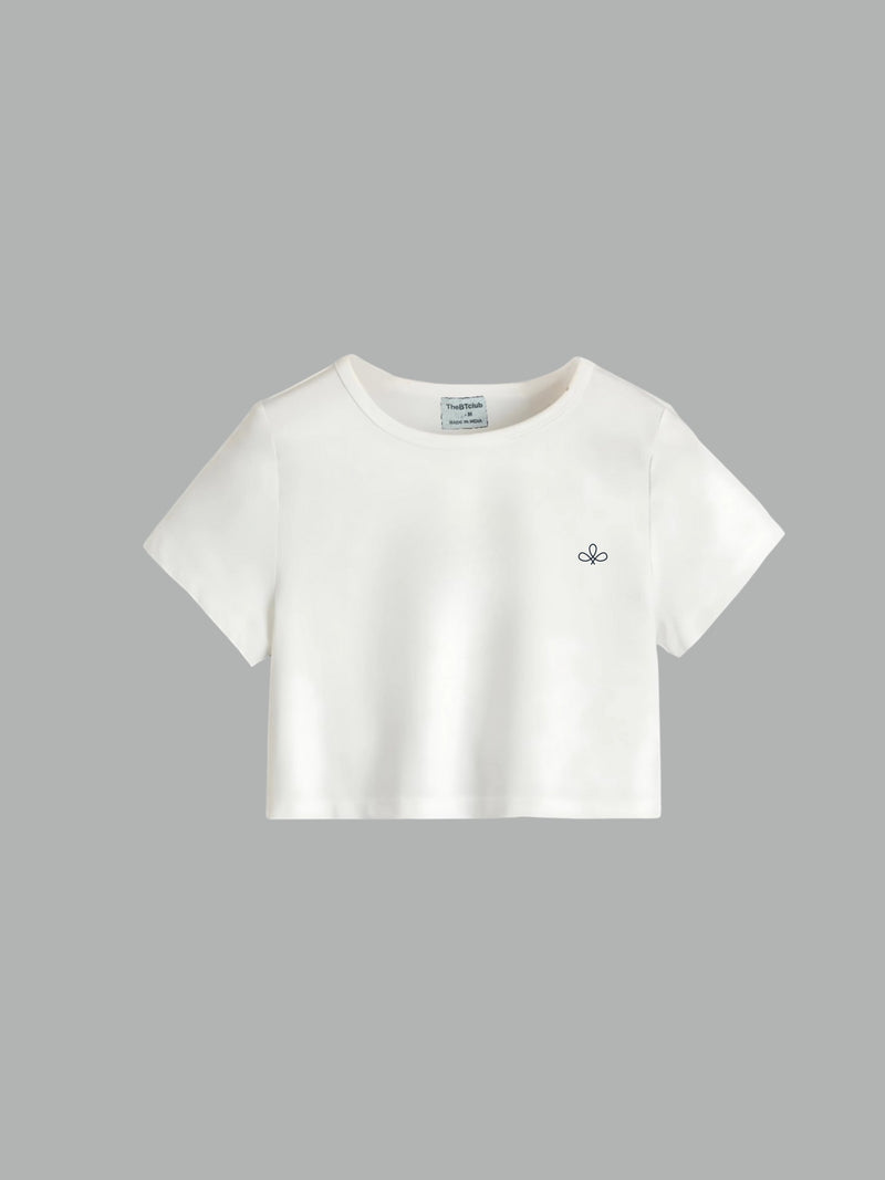 White Black Basic - Crop Co-ord Set