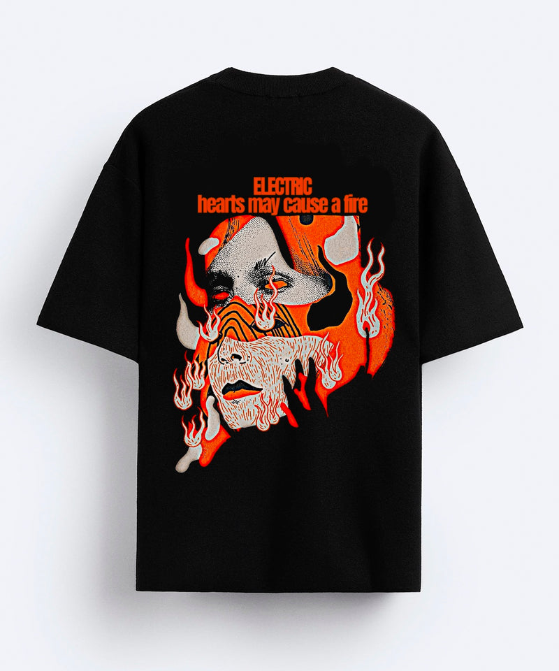 ELECTRIC HEARTS  -Oversized T-shirt