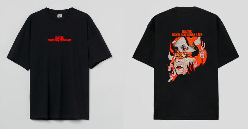 ELECTRIC HEARTS  -Oversized T-shirt