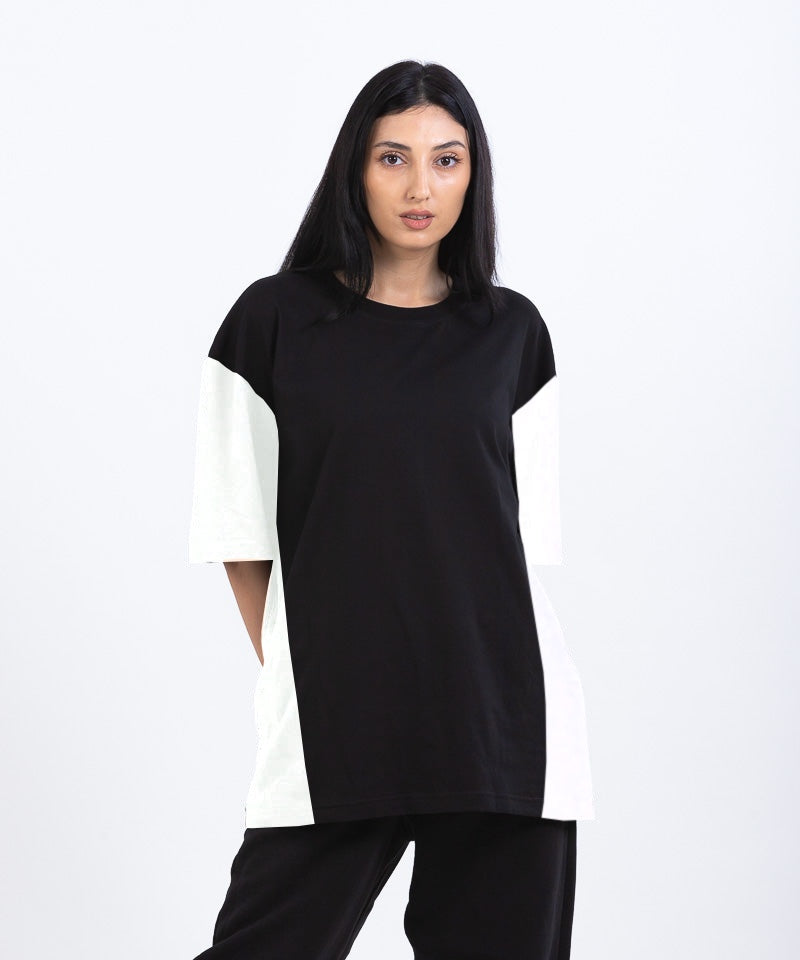 Dual Tone - Black - Oversized T-shirt