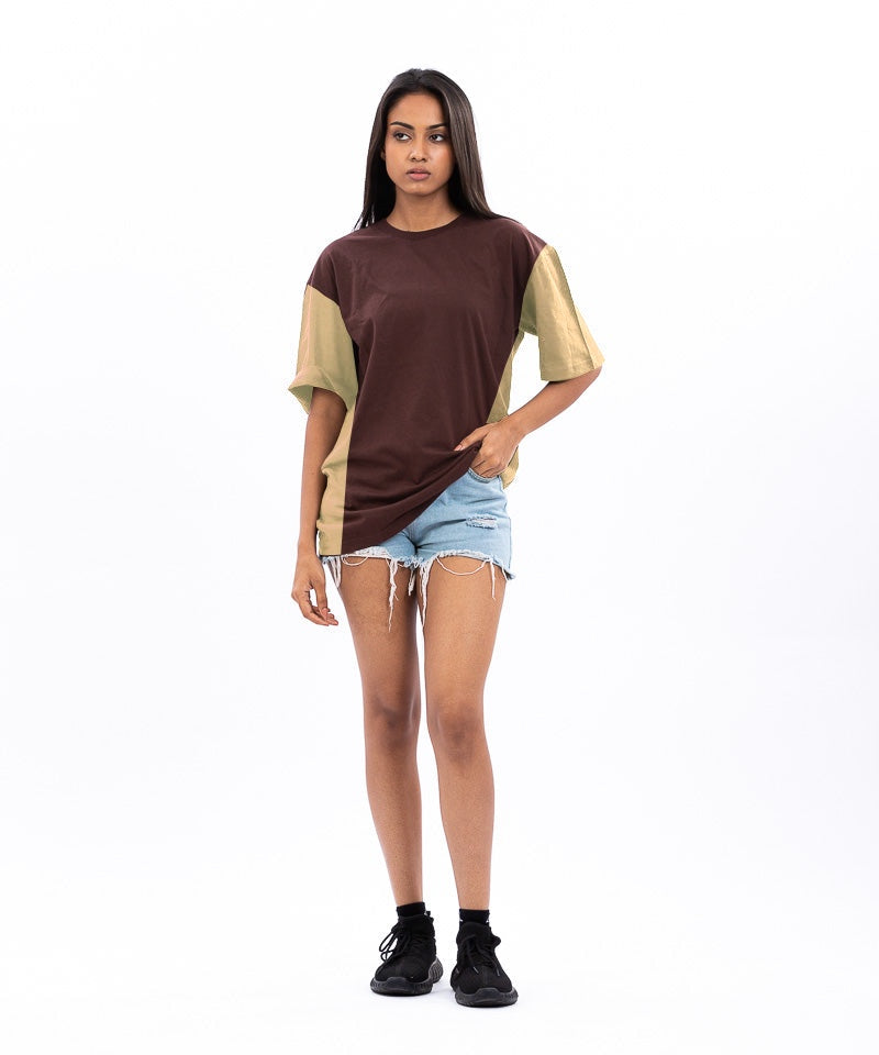 Dual Tone - Dark Brown - Oversized T-shirt