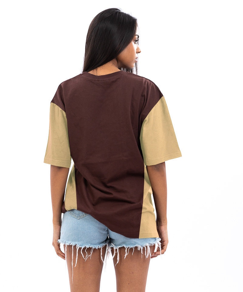 Dual Tone - Dark Brown - Oversized T-shirt