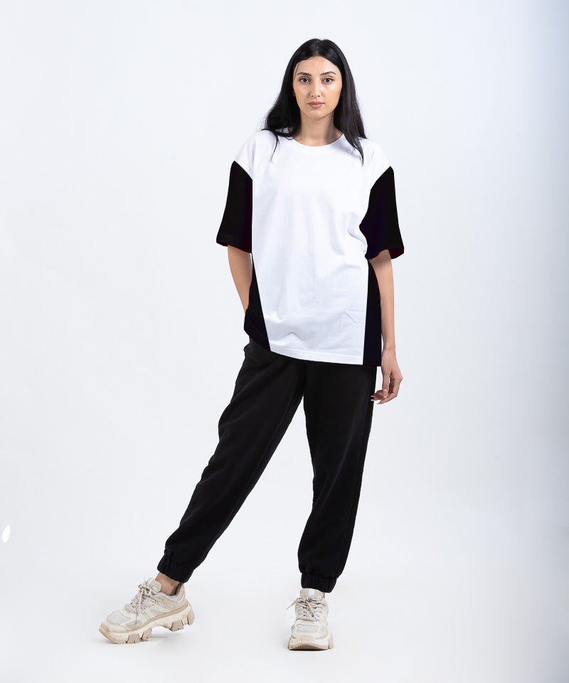 Dual Tone - White - Oversized T-shirt