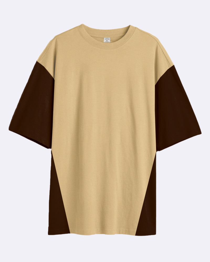 Dual Tone - Light Brown - Oversized T-shirt