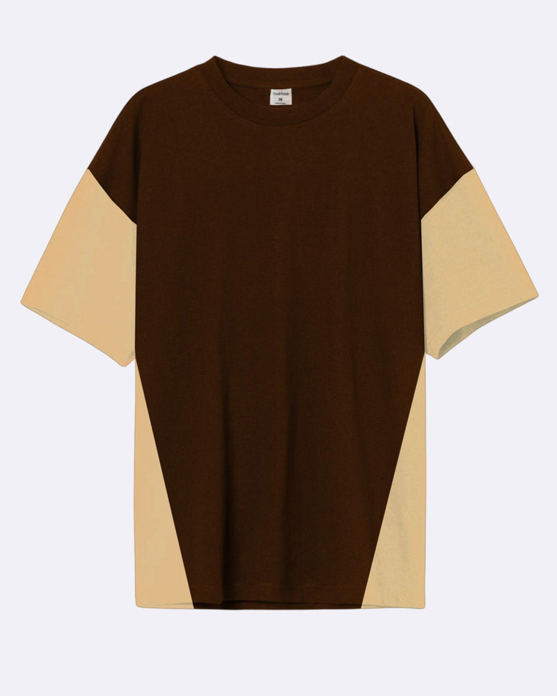 Dual Tone - Dark Brown - Oversized T-shirt