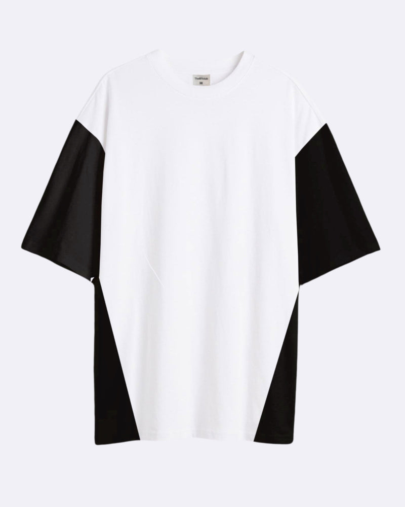 Dual Tone - White - Oversized T-shirt