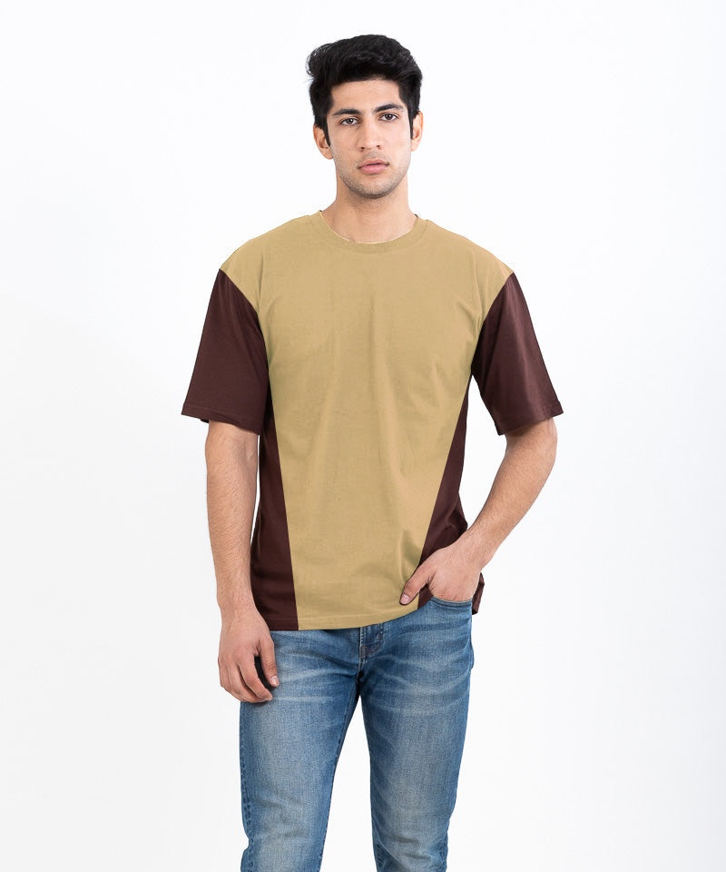 Dual Tone - Light Brown - Oversized T-shirt