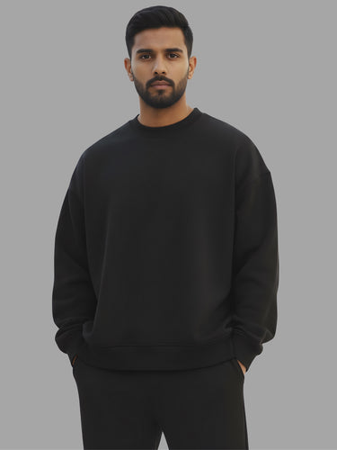 Basic Oversized Sweatshirt (Black)