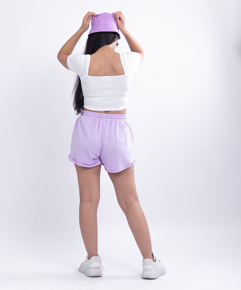 Women's Shorts Rolled Edges - Lilac