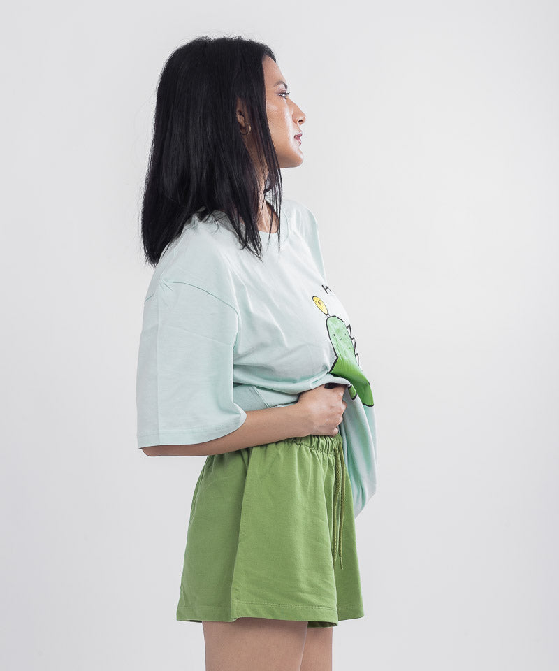 Women's Comfort Fit Shorts - Dark pastel green