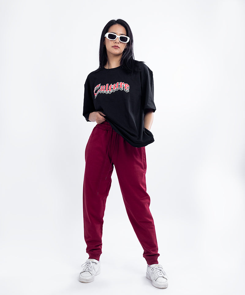 Maroon - Basic  Winter Joggers