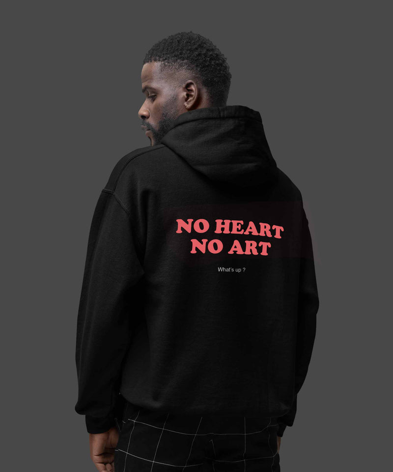 No heart no art- Hooded Sweatshirt