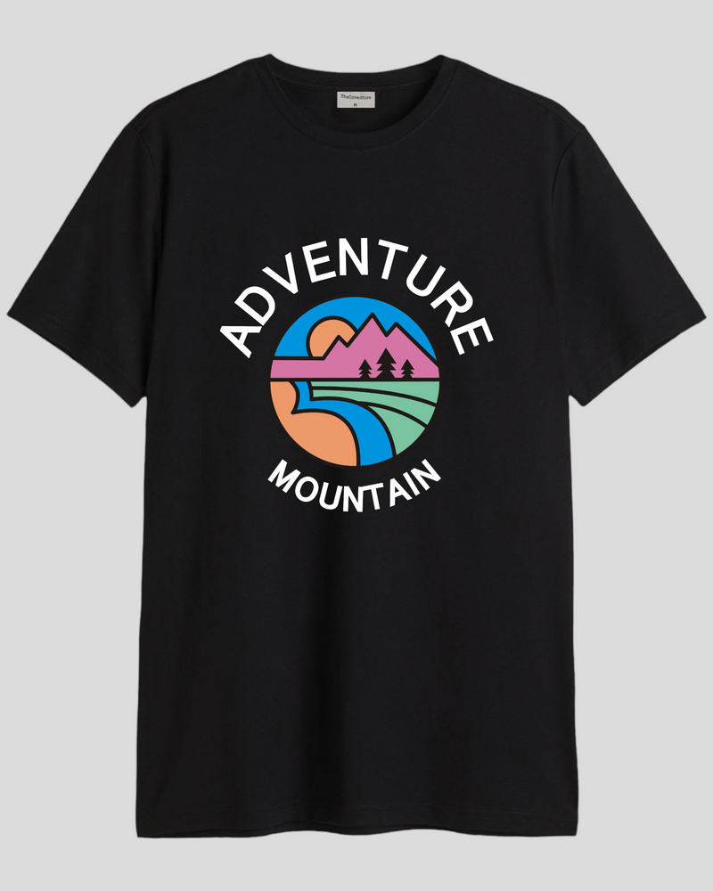 Adventure Mountain - Round Neck T-shirt