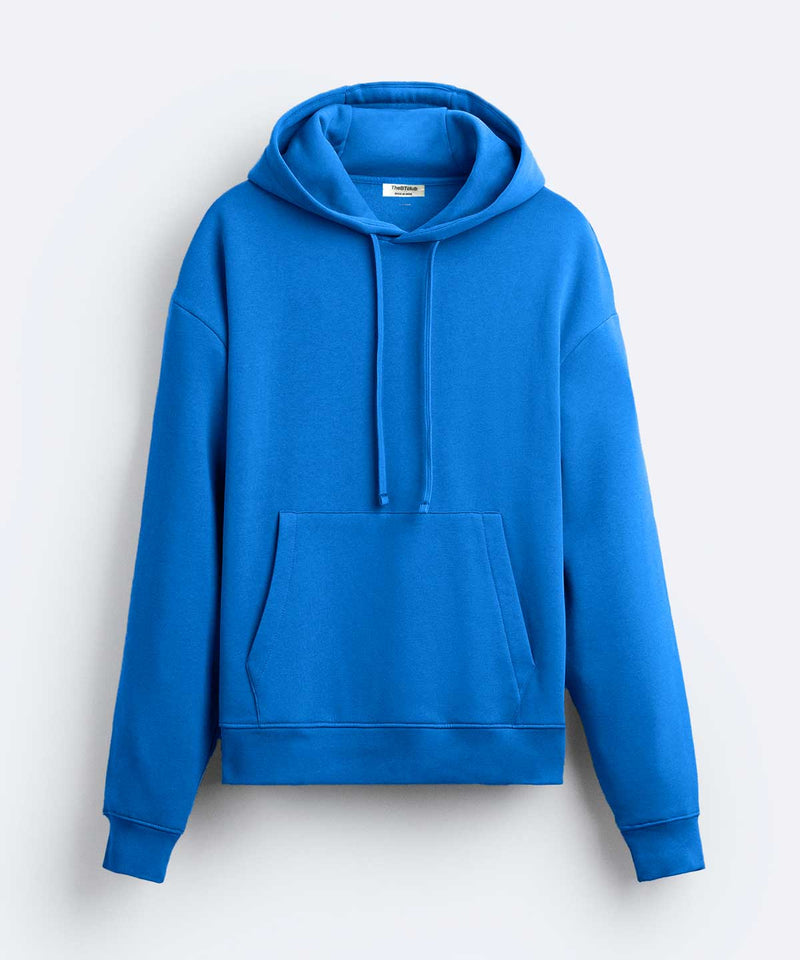 Royal Blue -  Basic  Hooded Sweatshirt