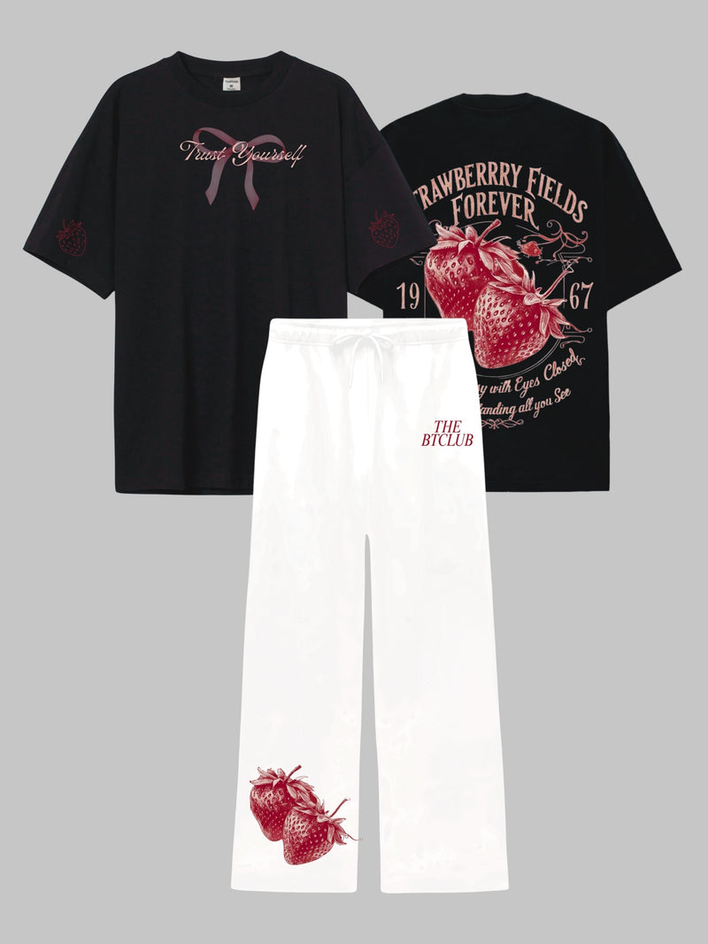 Strawberries - Straight Fit Co-ord Set