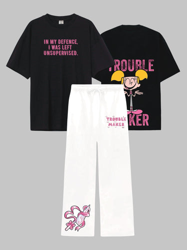 Trouble Maker - Straight Fit Co-ord Set