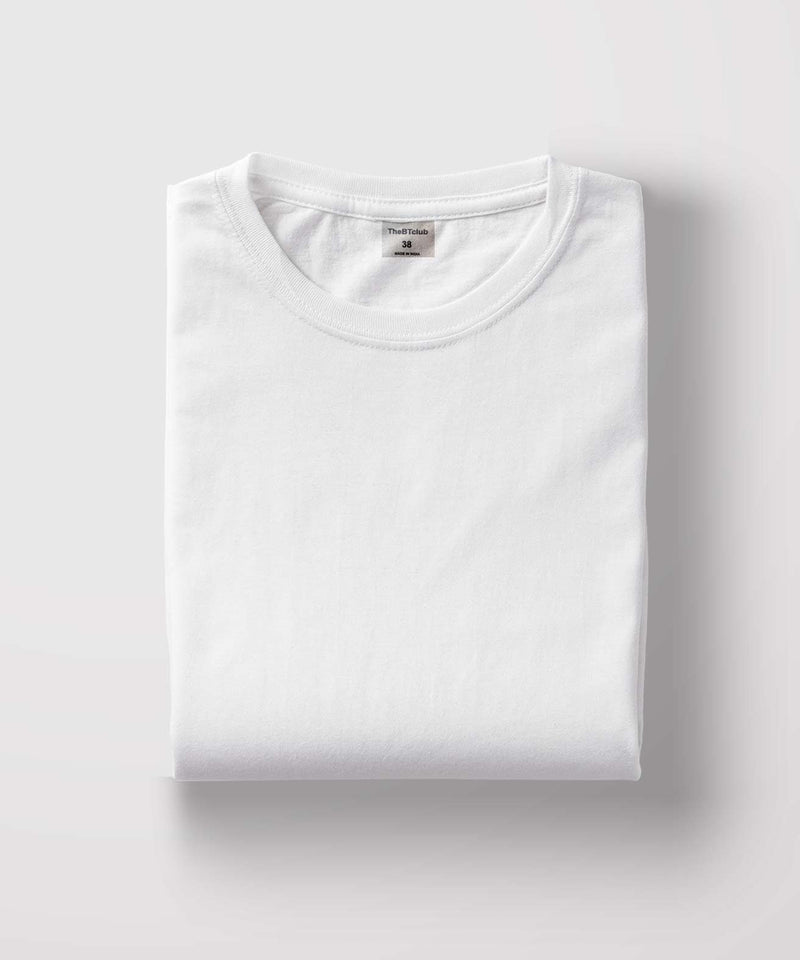 Round Neck  T-shirt - White