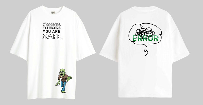 Zombies eat brains - Oversized T-shirt