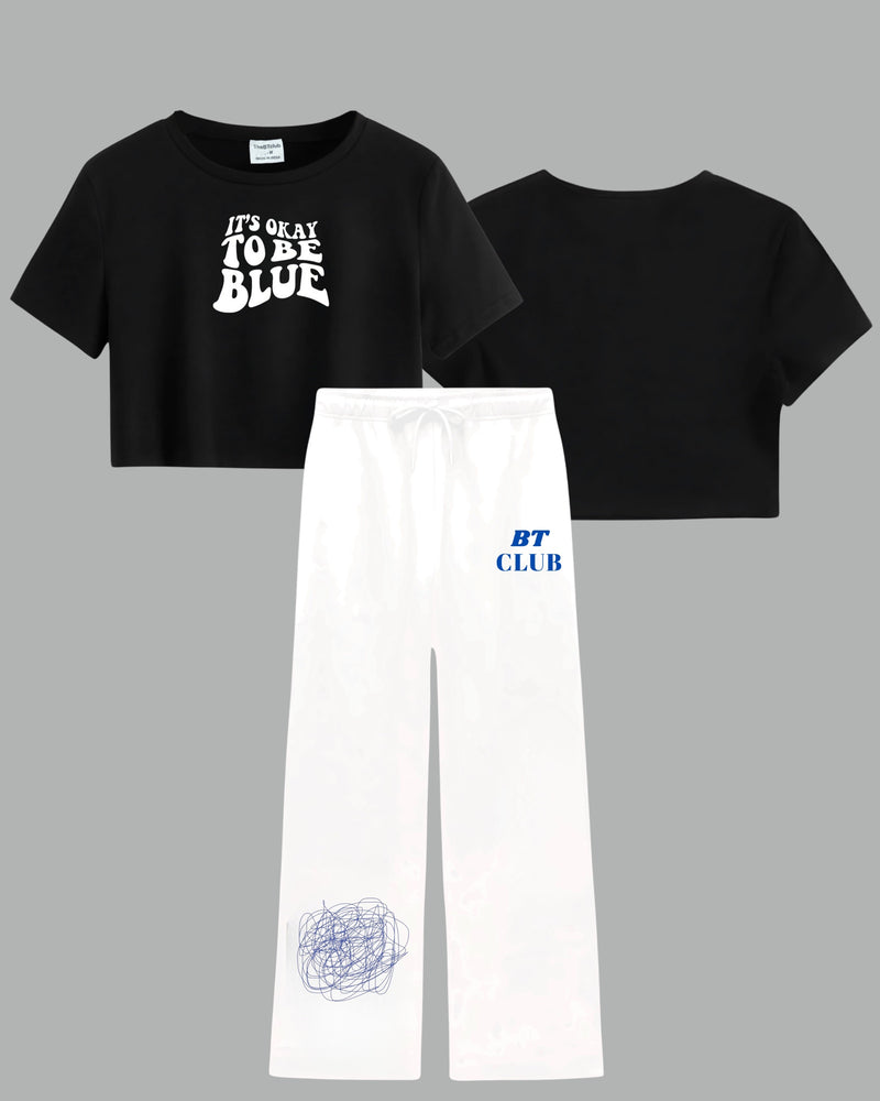 Blue - Crop Co-ord Set