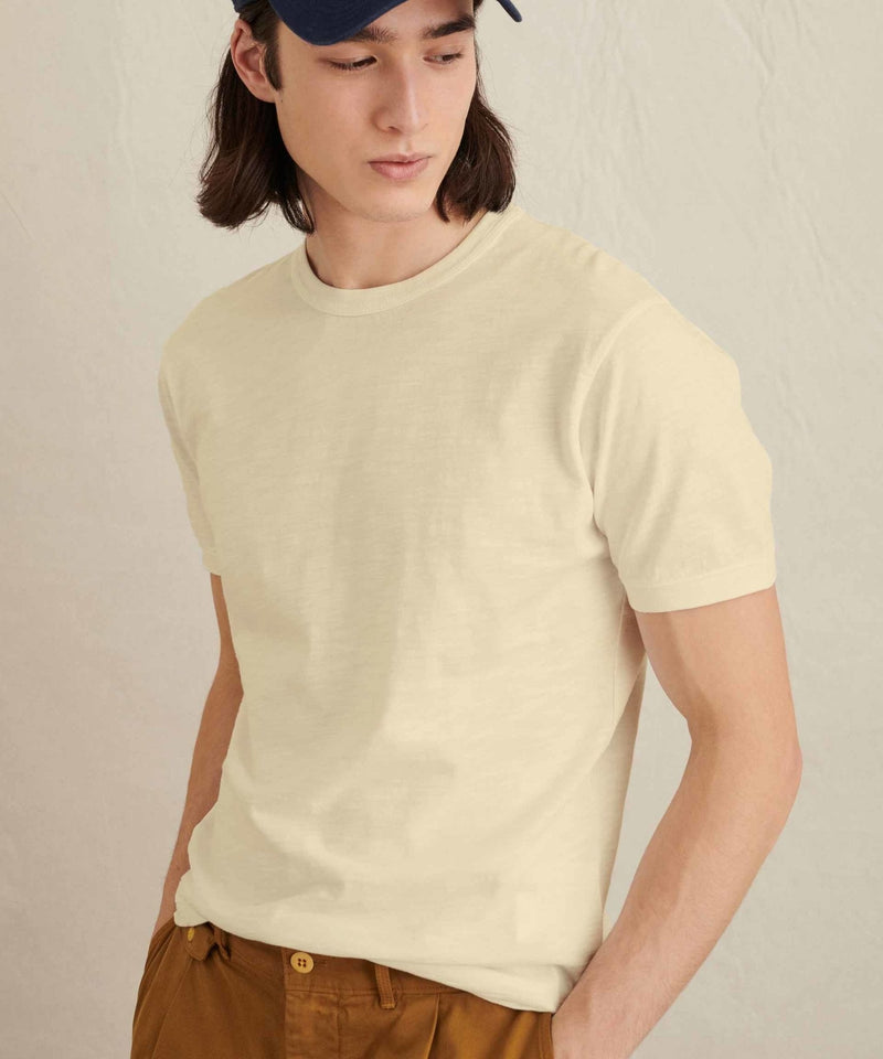 Cream - Slub Cotton T-shirt