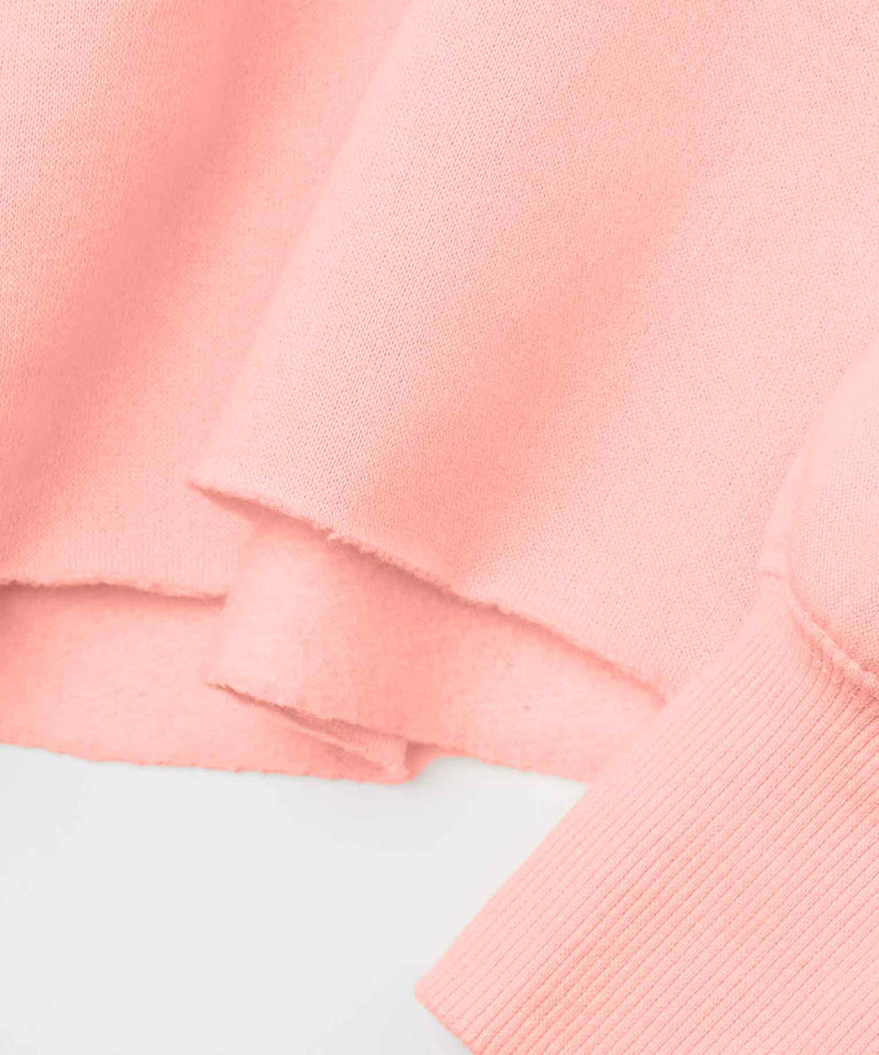 Peach - Basic  Crop Sweatshirts