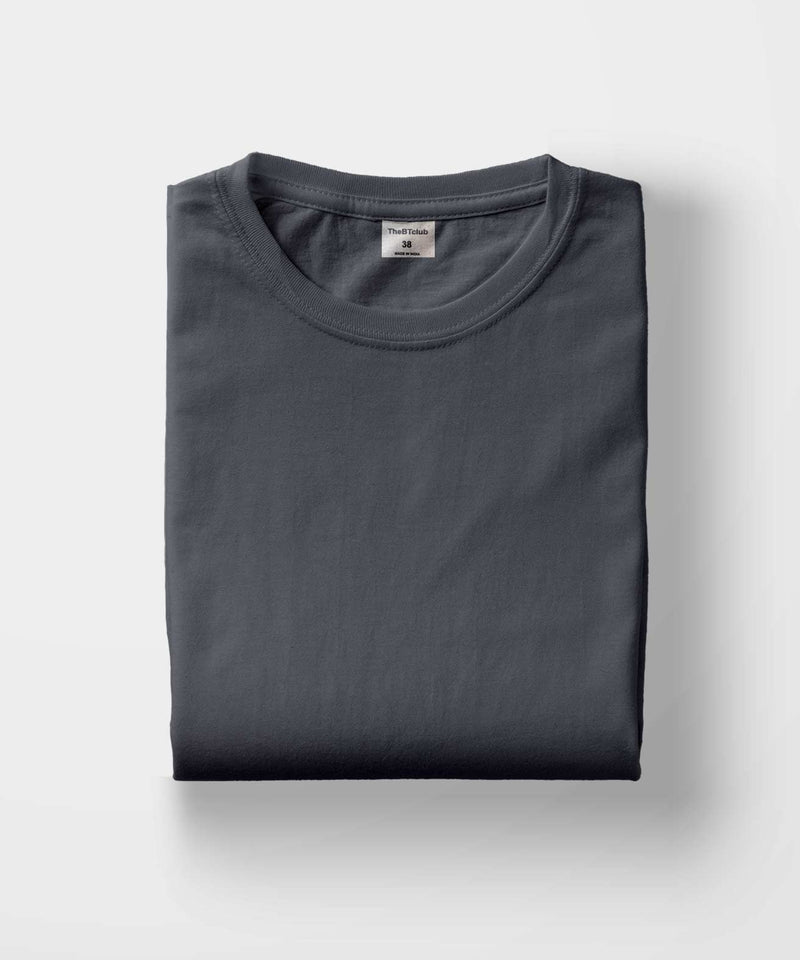 Round Neck  T-shirt - Dark grey