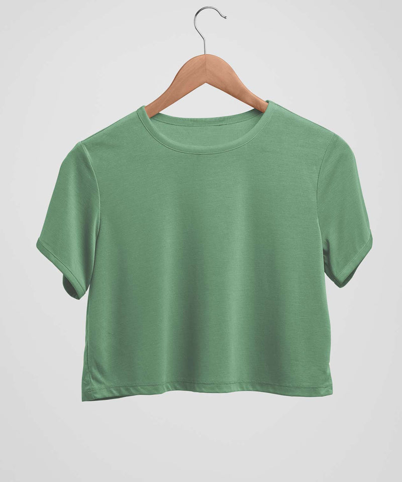 Comfort Fit Crop top - Dark pastel green