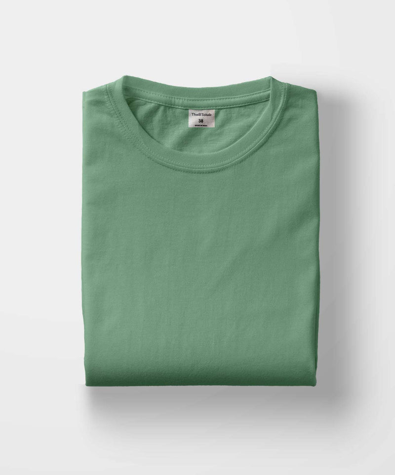 Round Neck T-shirt - Dark pastel green