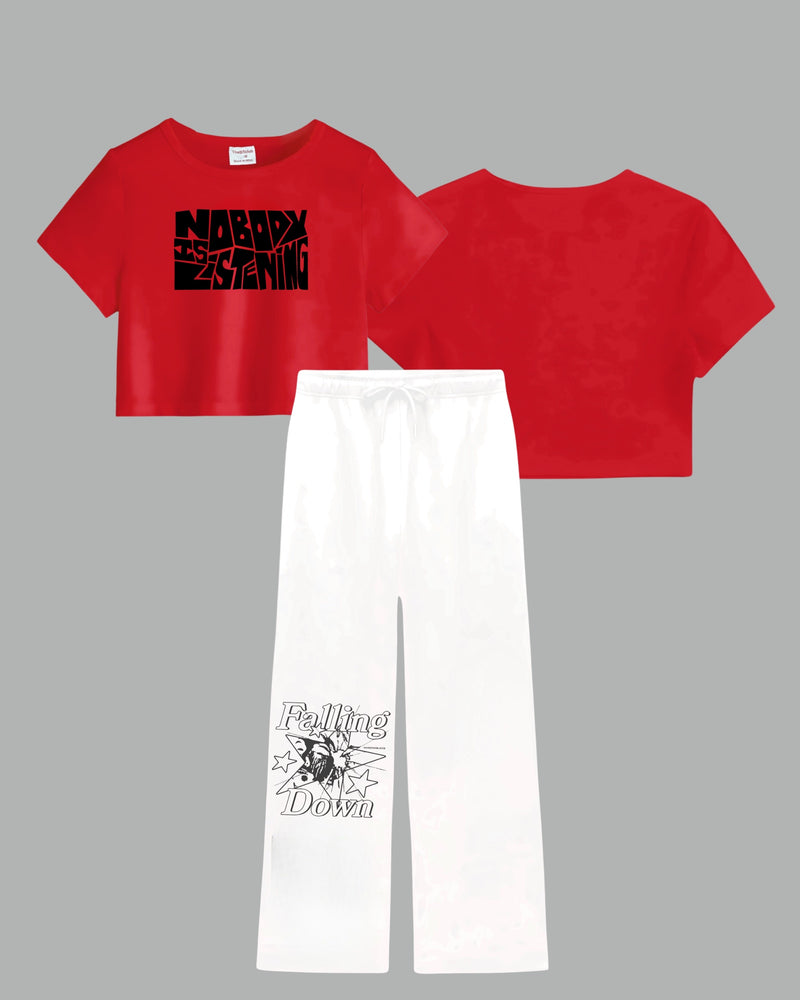 Falling Down - Crop Co-ord Set