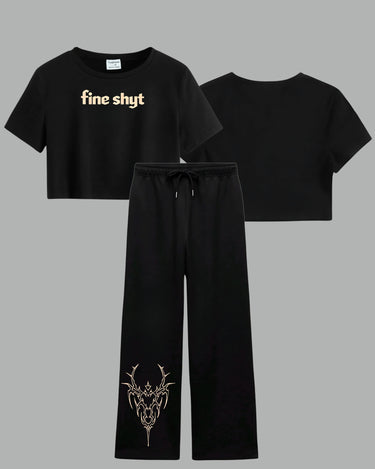Fine shyt - Crop Co-ord Set