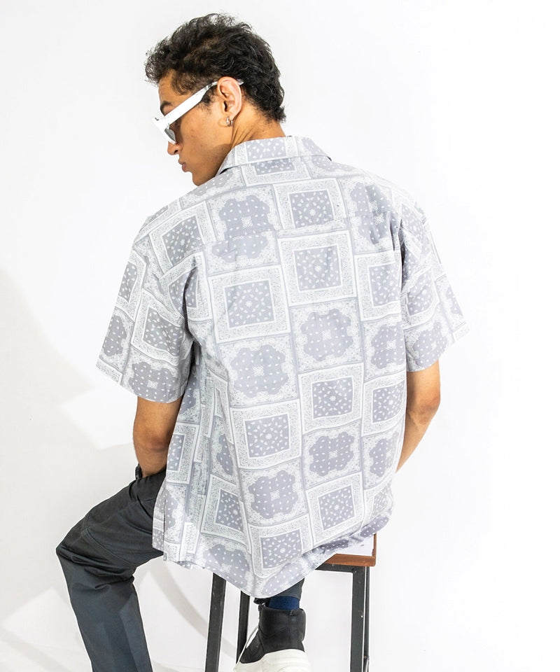 Mosaic - silver  - Oversized Shirt