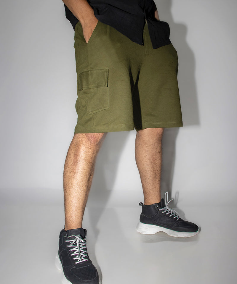 Cargo Shorts-Olive green