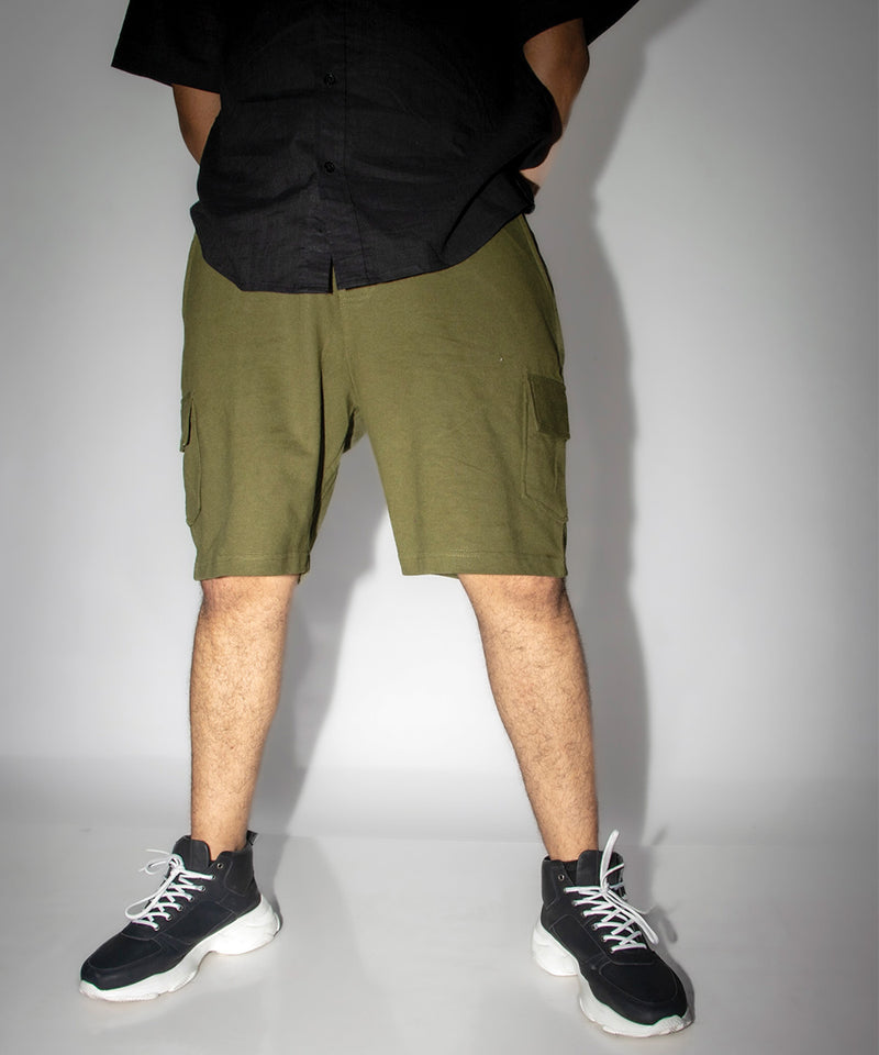 Cargo Shorts-Olive green