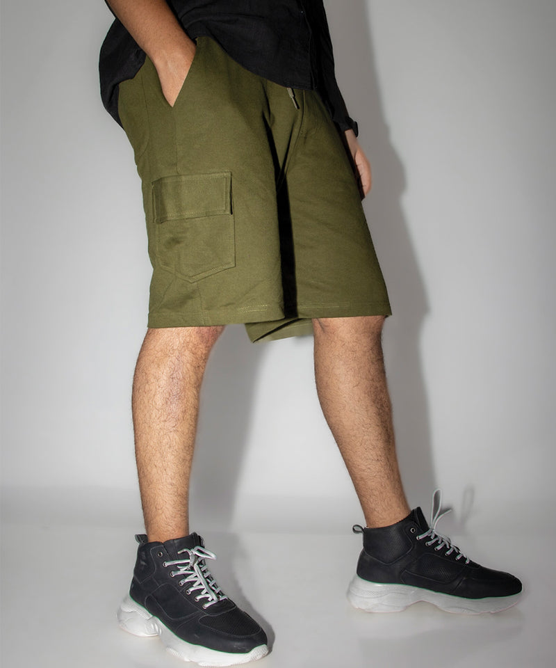 Cargo Shorts-Olive green