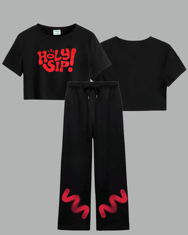Holy sip - Crop Co-ord Set
