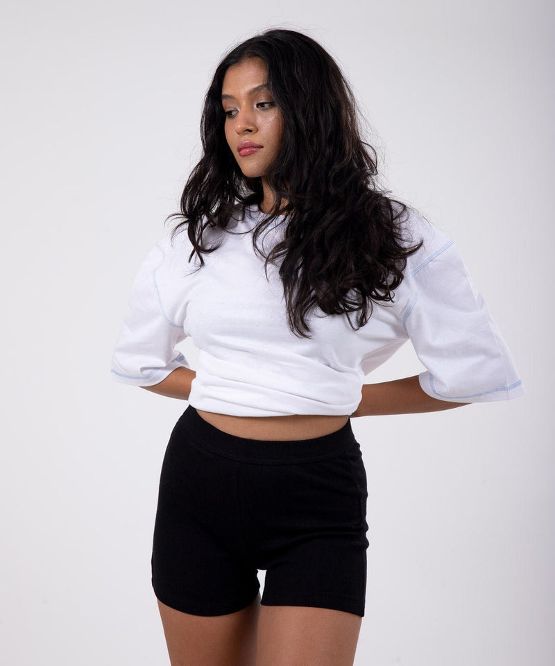 White - Inside-Out Oversized T-shirt