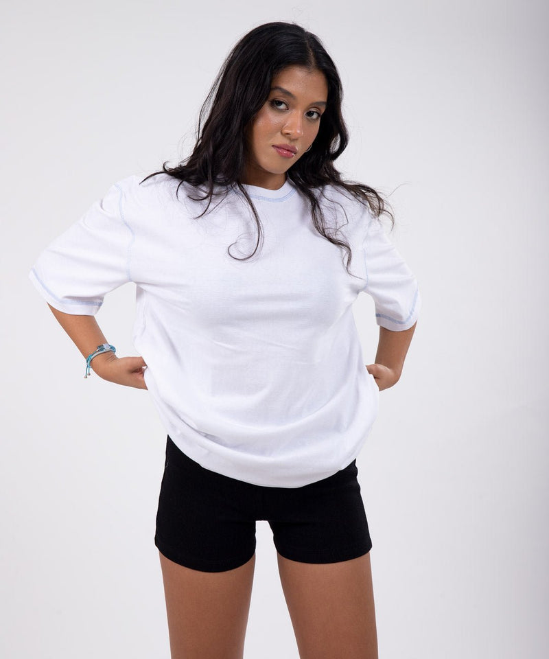 White - Inside-Out Oversized T-shirt