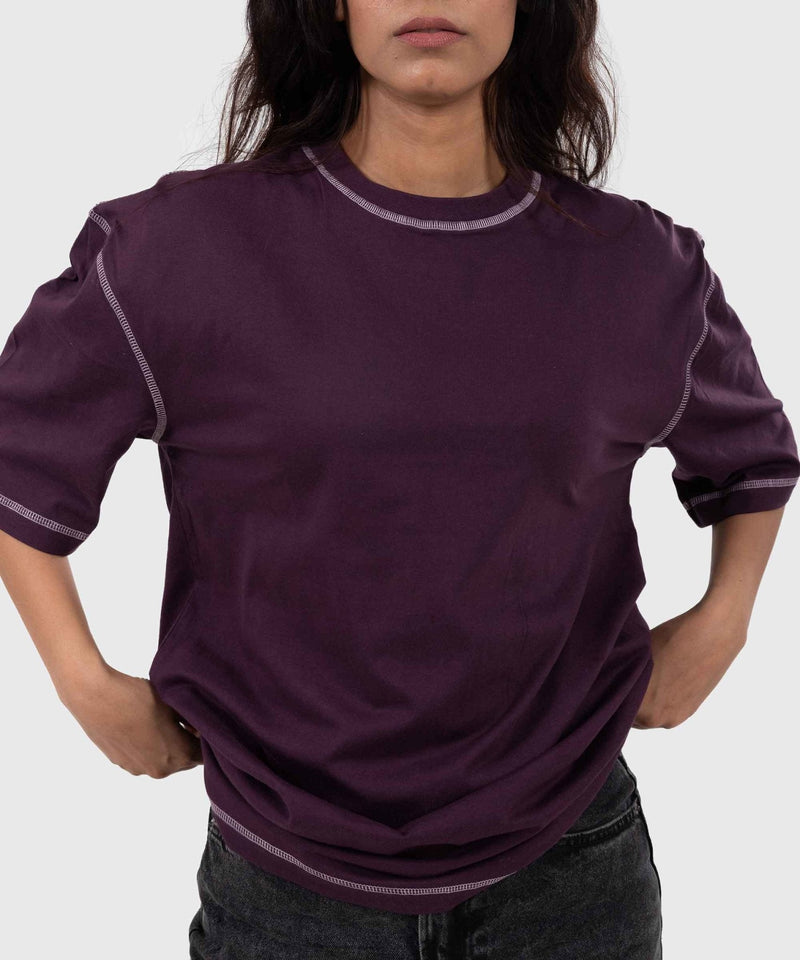 Wine - Inside-Out Oversized T-shirt