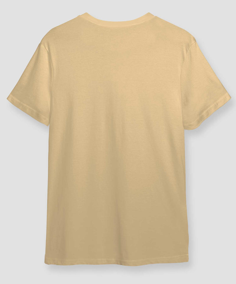 Round Neck  T-shirt - Light brown